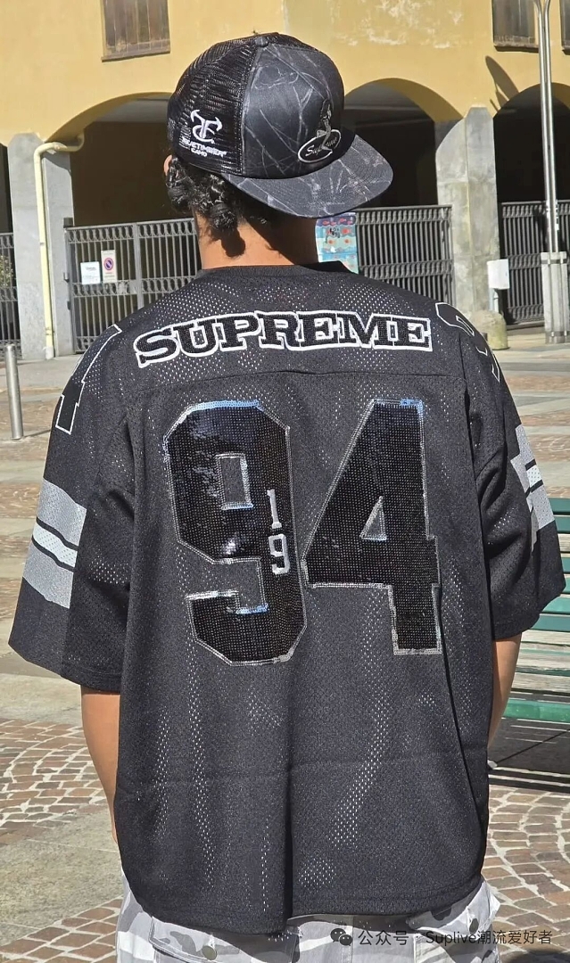 Supreme 258 SEQUIN FOOTBALL JERSEY Embroidered Black S-XL - Image 24