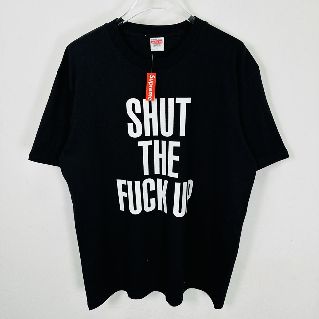 Supreme 138 NUMBER INE Collab SHUT UP TEE Short Sleeve Black White S (N) - Image 4