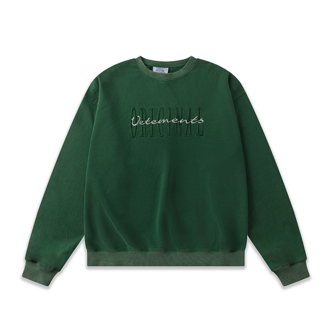 Unbranded 238 VETEMENTS VTM ORIGINAL Embroidered Collar Black Green XS S M L Diamond 8506 # - Image 3
