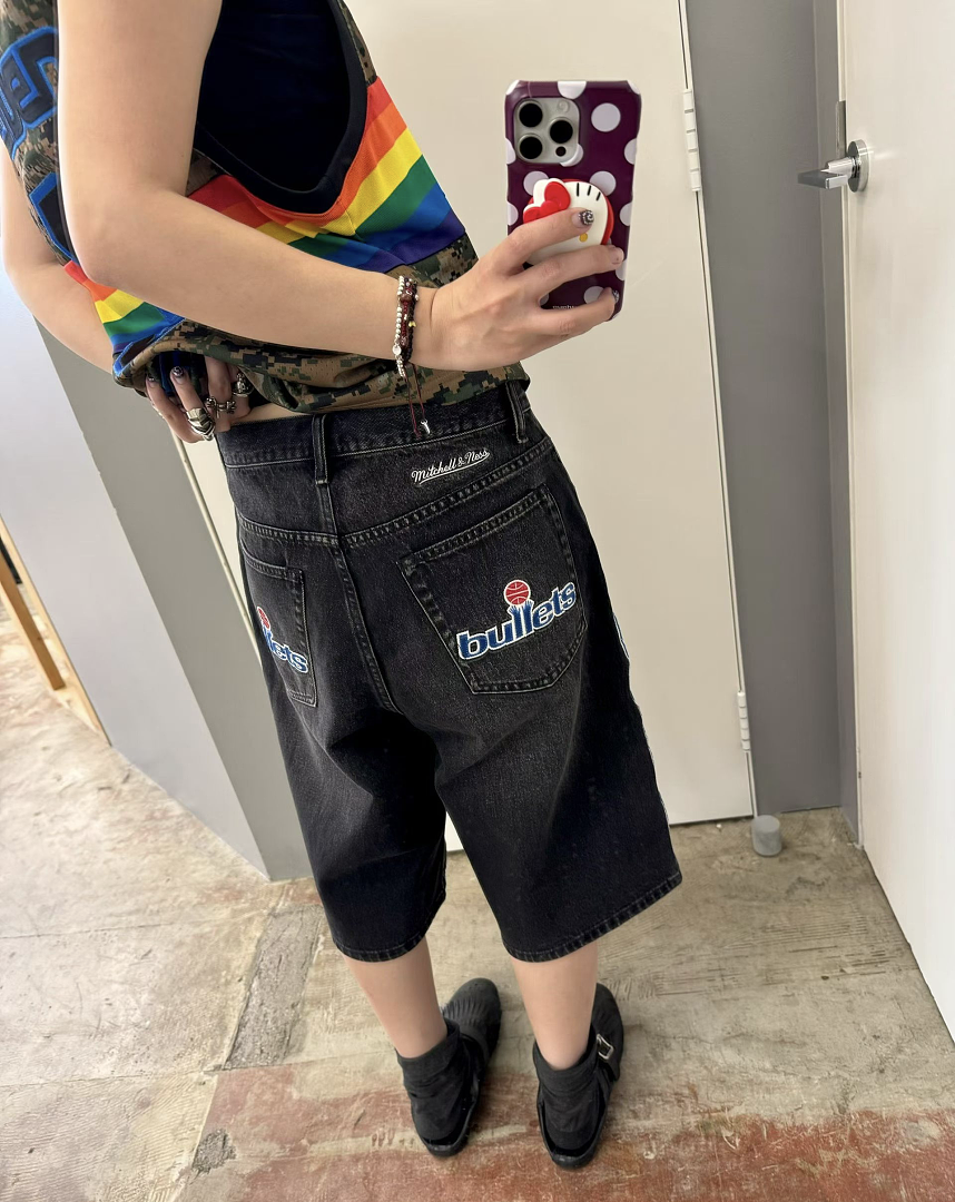 Supreme 358 Mitchell & Ness SS26 Bullets Baggy Denim Short - Image 27