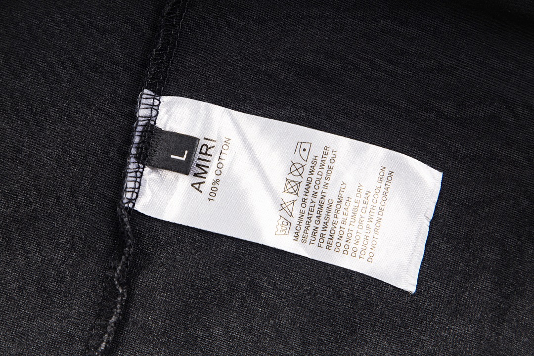 AMIRI 168 Wide Version Model Long Sleeve 2 Water T Black Ice Pink Mist Blue 607# - Image 12