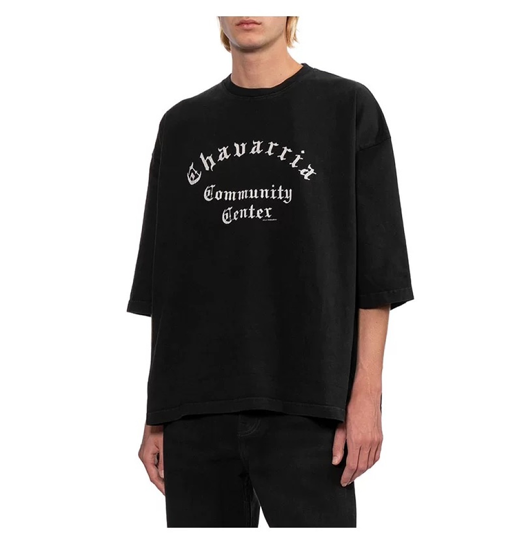 Chanel 138 WillyChavarria High Mens Womens Wide Washed Short Sleeve T : S M L XL Water Black Willy - Image 14