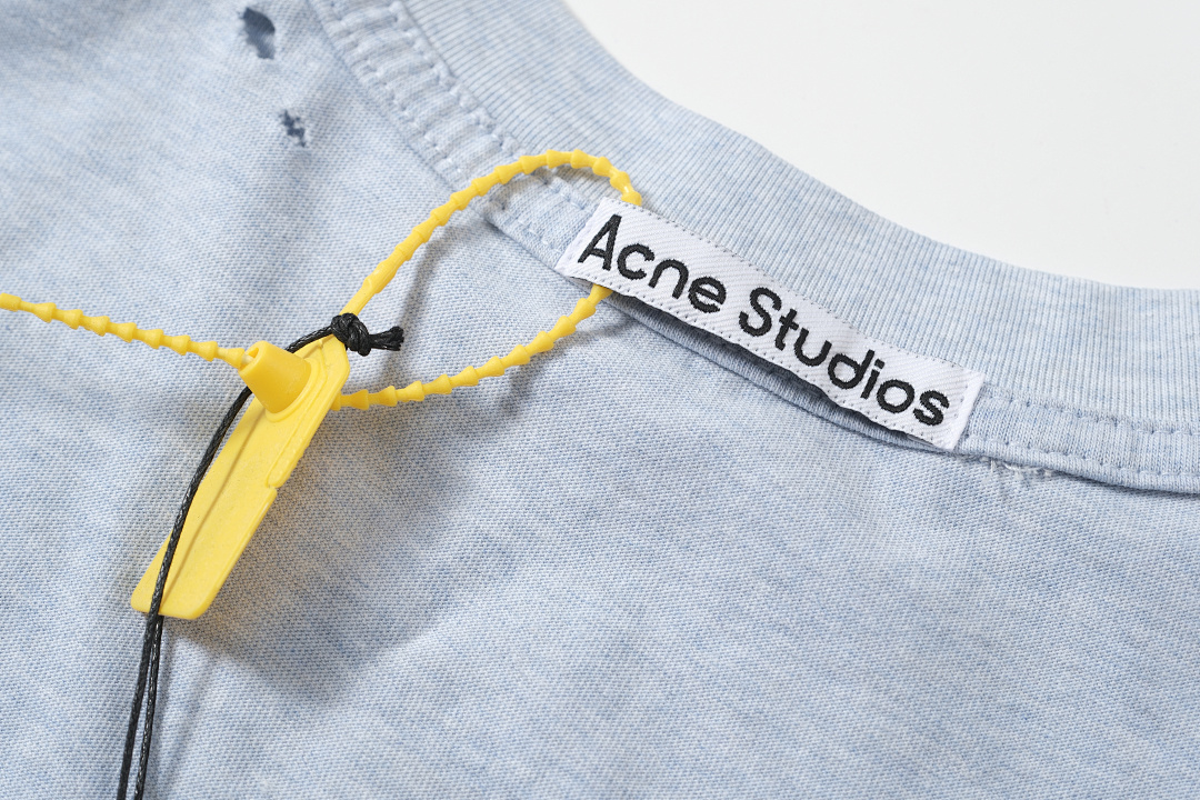 Acne Studios 128 AC Buckle LOGO Print Short Sleeve Grey Color Pink Floral Blue Black S-XL 8041# - Image 40