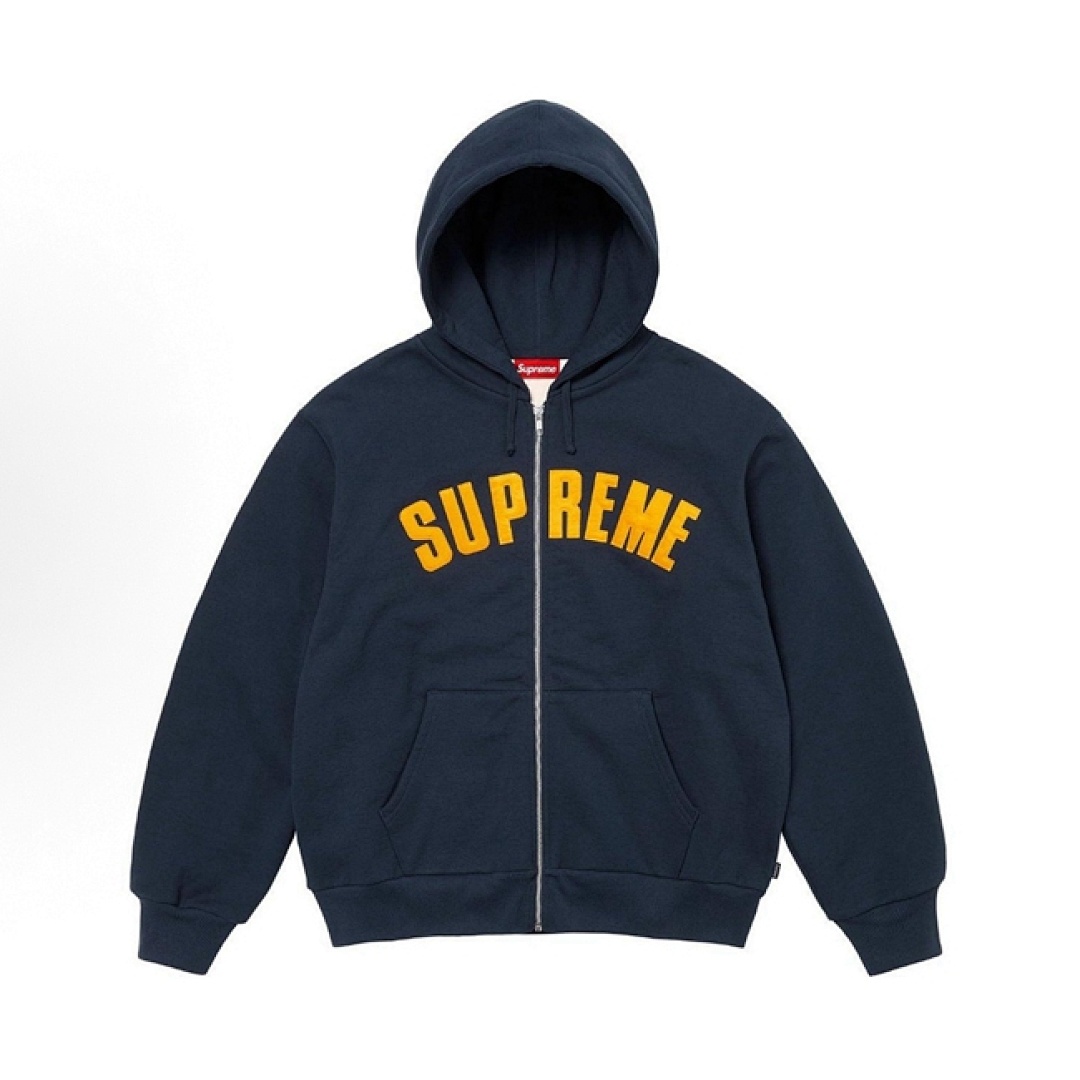 Supreme 398 24FW ARC THERMAL LINED ZIP UP HOODED Double Black Grey Red Blue S M L