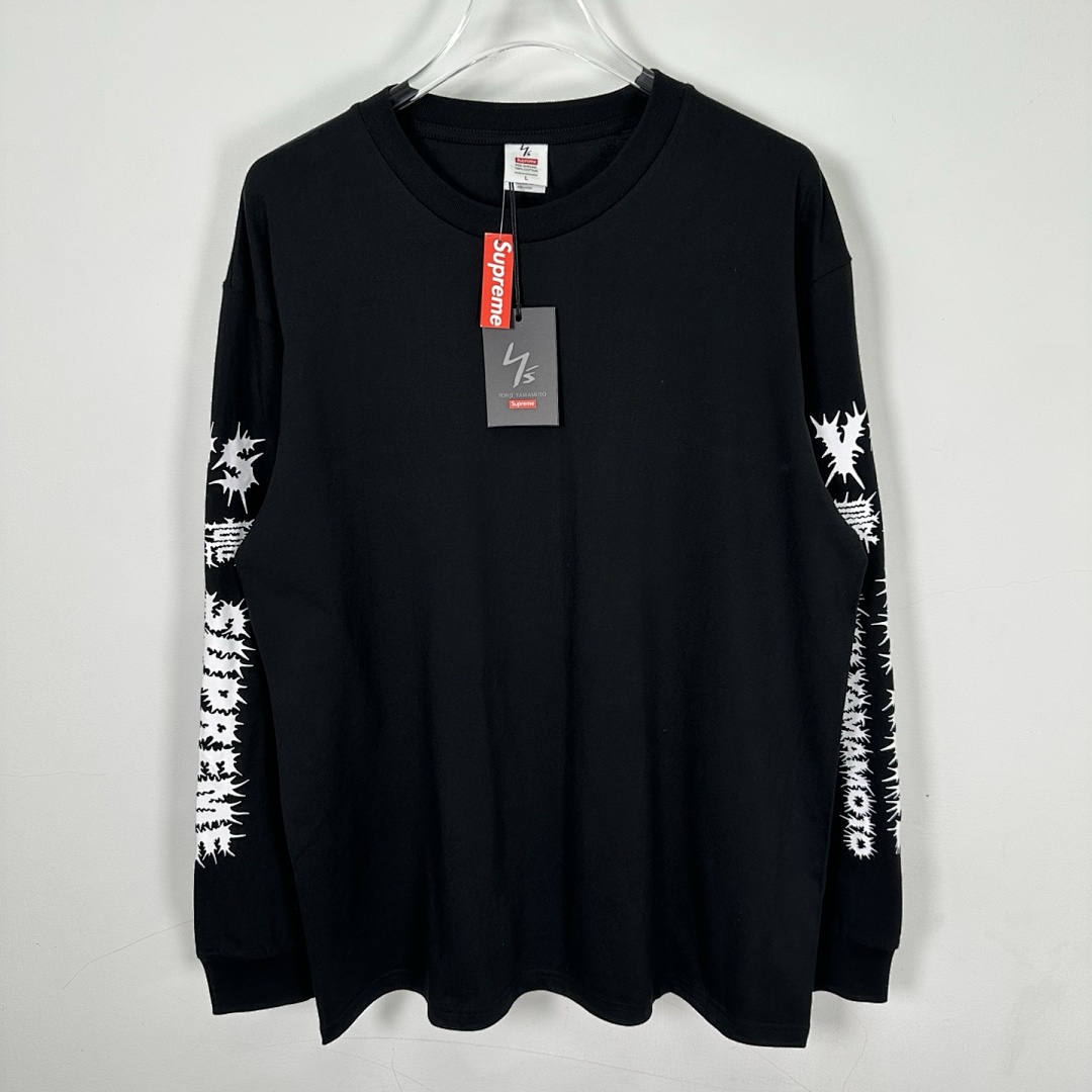 Supreme 178 Y'S Long Sleeve T Mountain Collab L/S TEE Double Print Black White S - Image 14