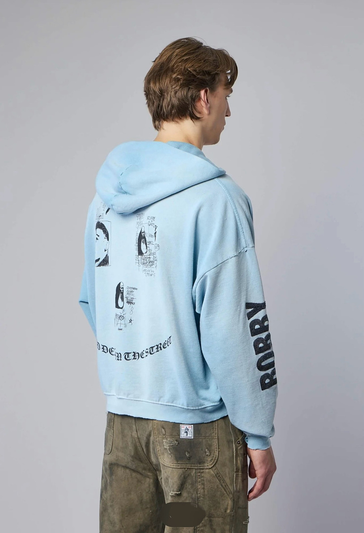 Unbranded 278 Paly Hollywood Bobby Driscoll Graphic-Print Distressed Hoodie : Kids Blue S M L - Image 23