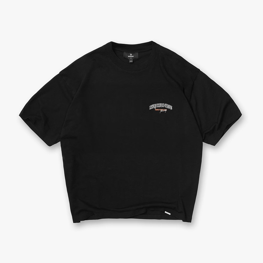 Represent 128 REPRESENT Print Short Sleeve T : S M-L XL (Black) - Image 3
