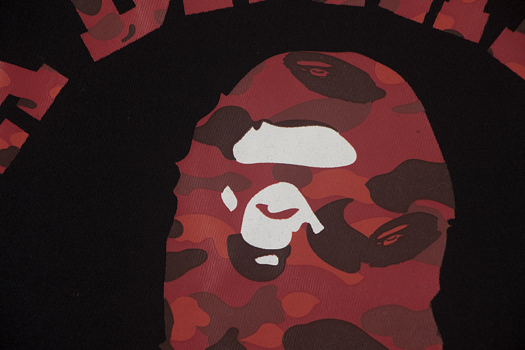 Bape 148 TOP Print Collar Short Sleeve T Black White S-XL - Image 7