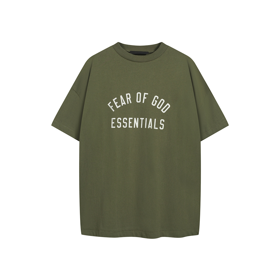 Essentials 118 ESS 24FW Print Short Sleeve T Green Oatmeal Grey Black White Olive S-XL 6261# - Image 20