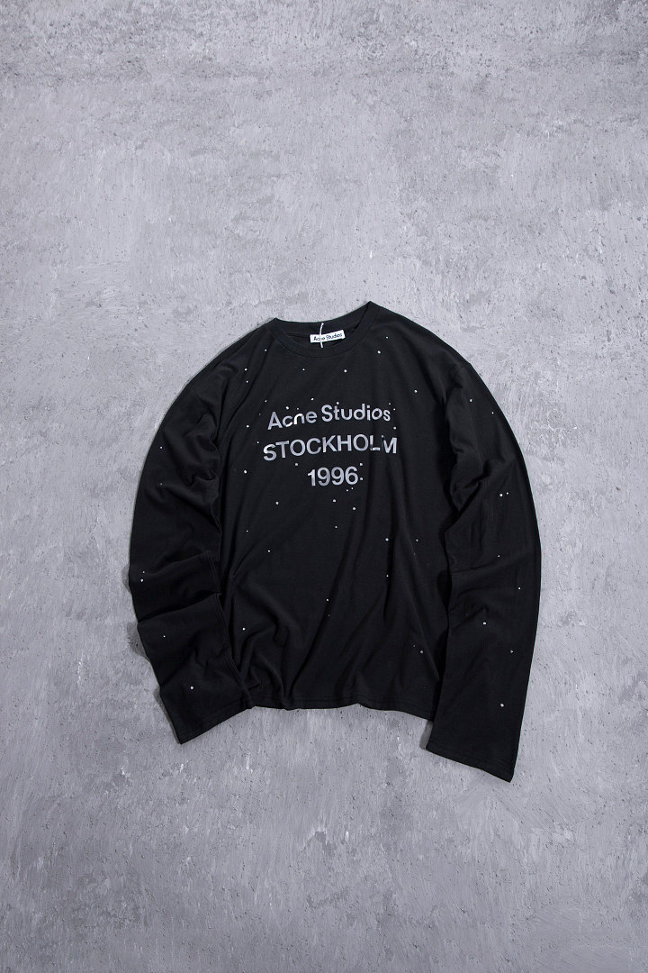 Acne Studios 168 AC1996 Limited Exclusive Silver Long Sleeve T : Black White S-XL - Image 4