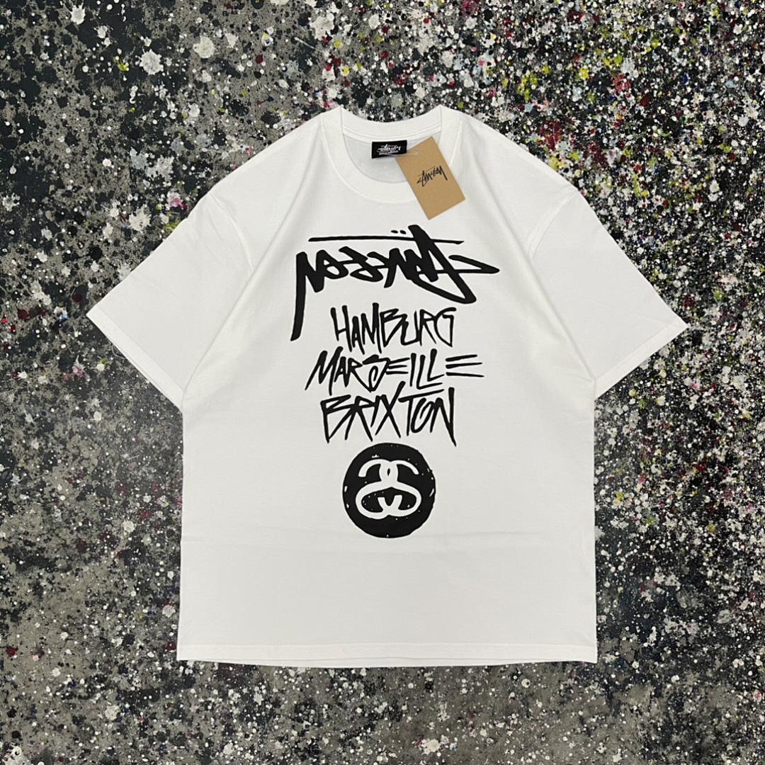 Stussy 108 Stu Reversed Print Short Sleeve T : Black White Apricot S Ｍ L XL XXL - Image 4