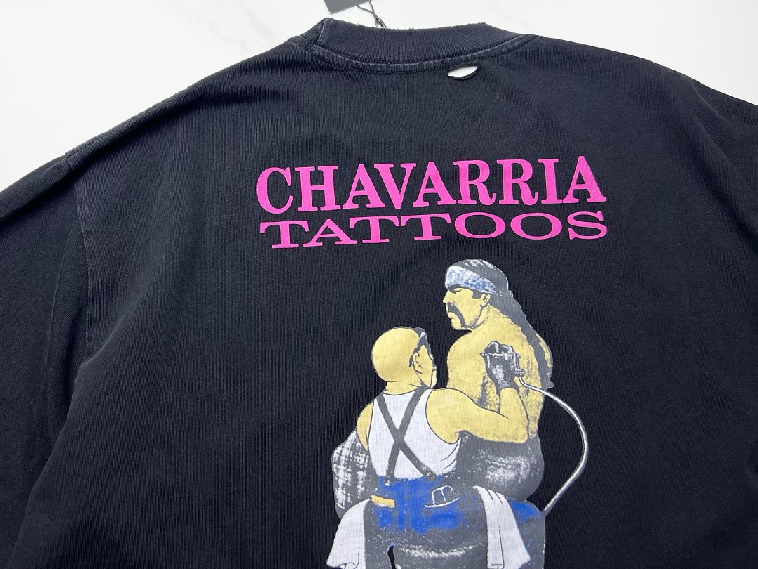 Chanel 148 WillyChavarria High Mens Womens Wide Washed Short Sleeve : S M L XL Water Black Willy - Image 10