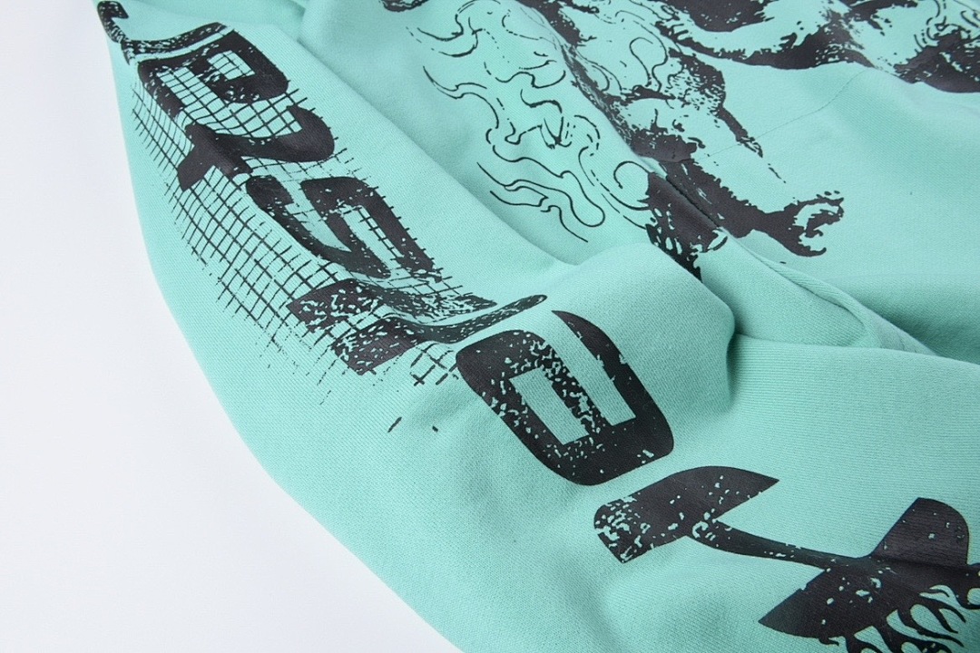 Hellstar 258 Hellstar Path To Paradise Hoodie2023S Sky Mens Womens Wide Green S-M-L-XL - Image 11