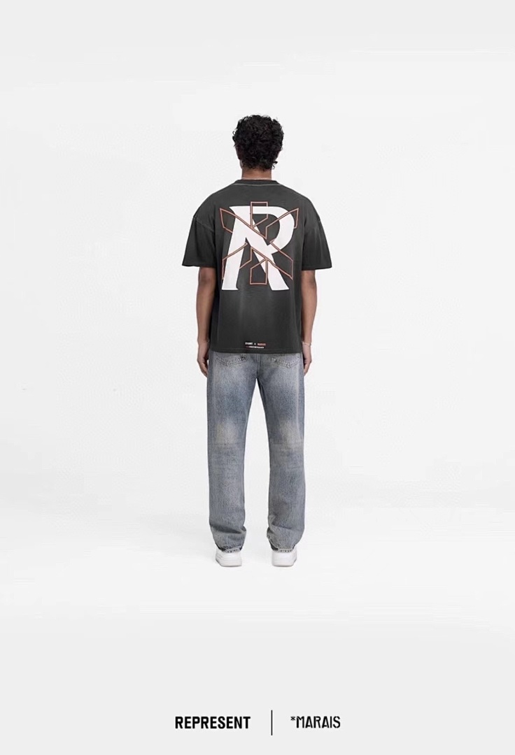Represent 118 REPRESENT X MARAIS Collab Logo Short Sleeve T Black S-XL R3120# - Image 26