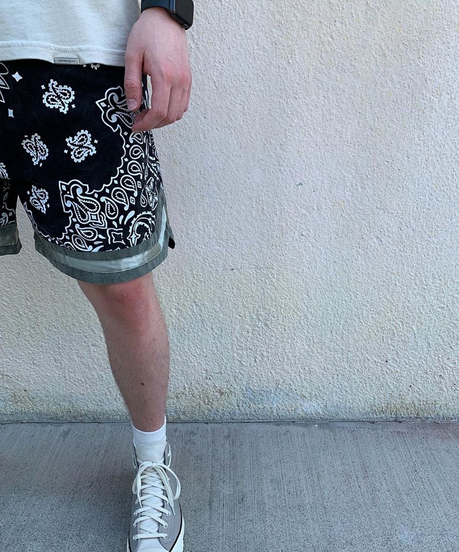 Unbranded 198 Askyurself Lace Water Military Canvas Fruit Floral Short Black S-XL 4022# - Image 21