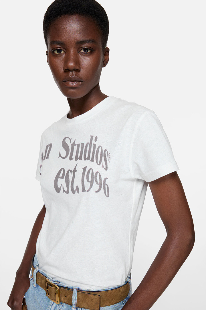 Acne Studios 118 AC Print Short Sleeve T White S-XL 8305# - Image 17