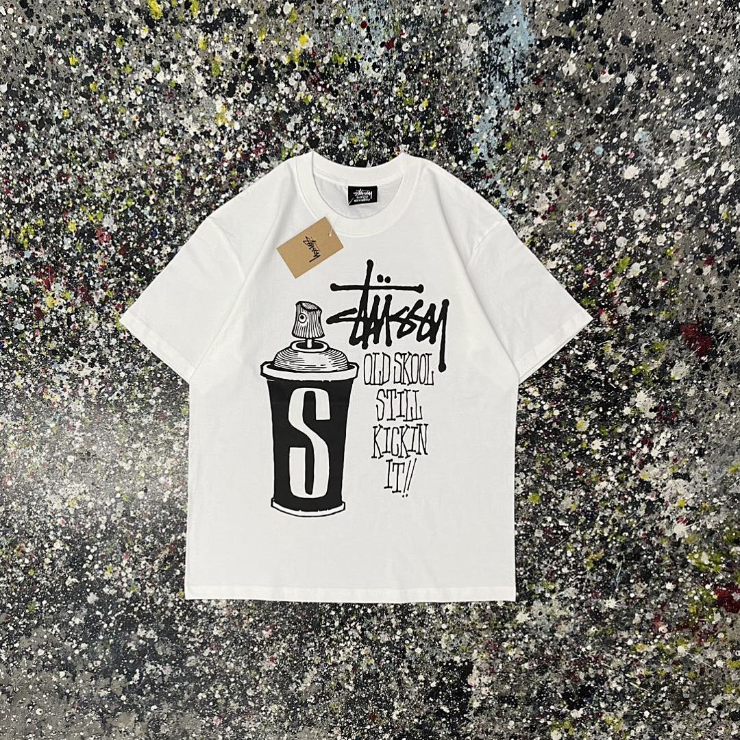 Stussy 108 Stu Big S Print Short Sleeve T : White Black Ｍ L XL XXL - Image 7