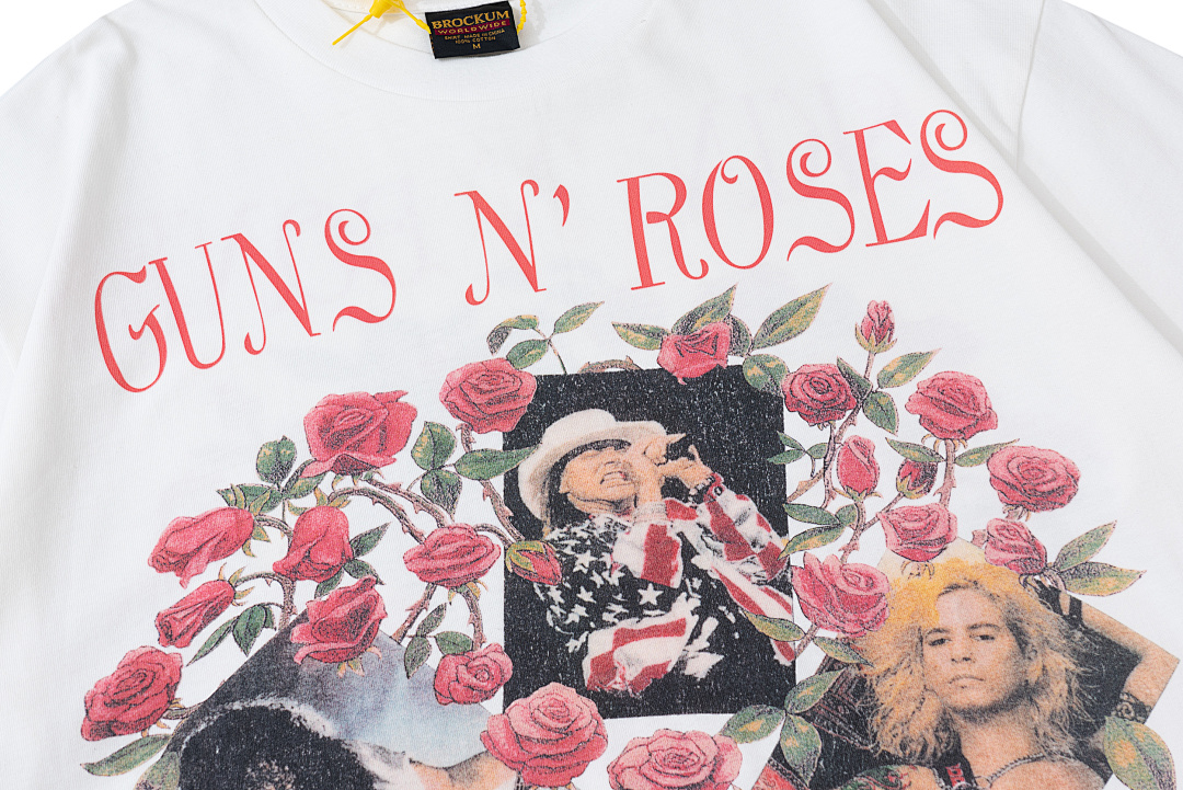Unbranded 118 Vintage Tee GUNS N 'ROSES Floral Print Short Sleeve T White S-XL 3658# - Image 6