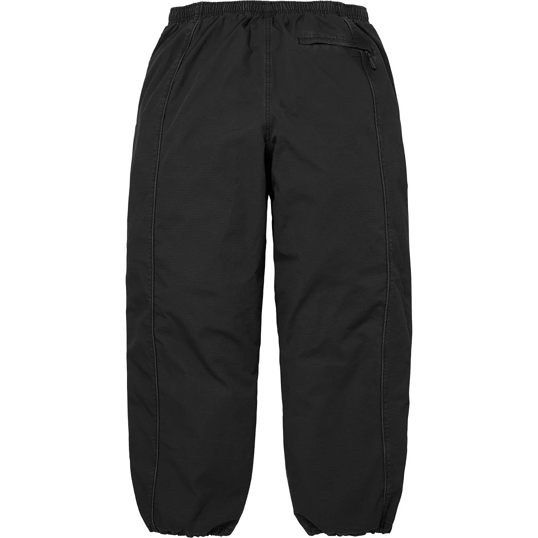 Balenciaga 368 SS26 WEEK1 Cotton Ripstop Track Pant Wide Black Camo Purple Off White S~XL - Image 4