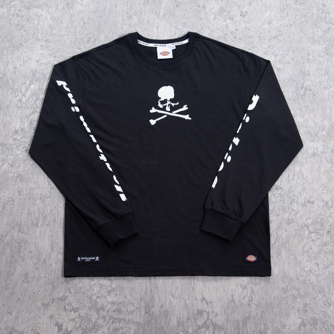 Unbranded 128 MMJ Collab Dickies Top Long Sleeve T : Black Print White S-XL - Image 8
