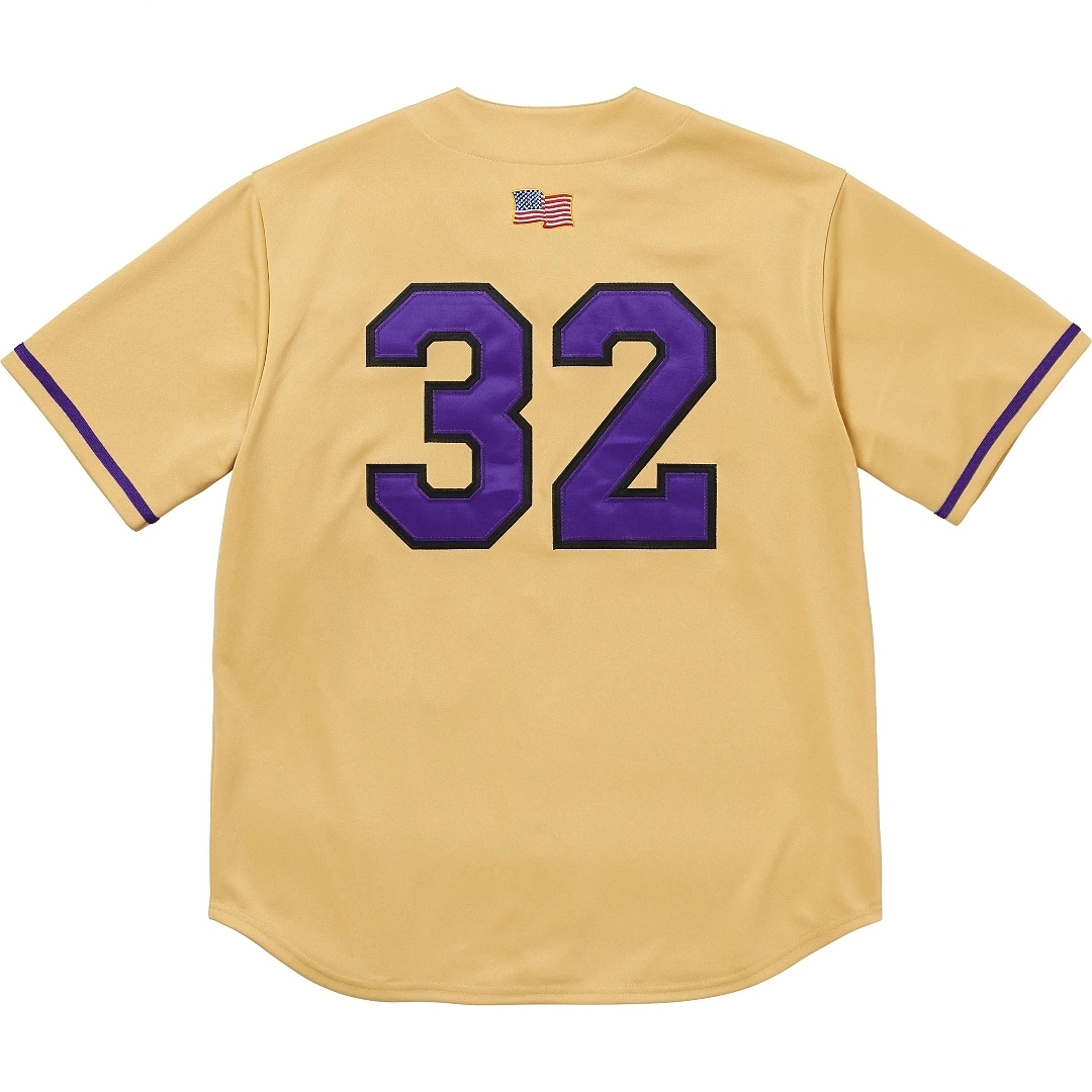 Supreme 268 FW25 WEEK1 Swords Baseball Jersey Label Patch Logo Buckle Short Sleeve : Black, Gold, Blue S-XL - Image 8