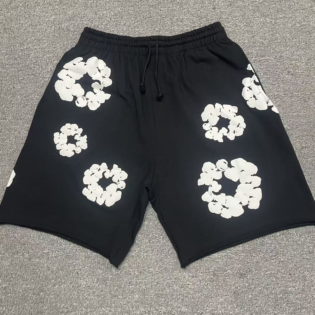 Unbranded 178 TOP Denim Tears Cotton Floral Print Short : Black Blue Grey Pink S-XL - Image 22