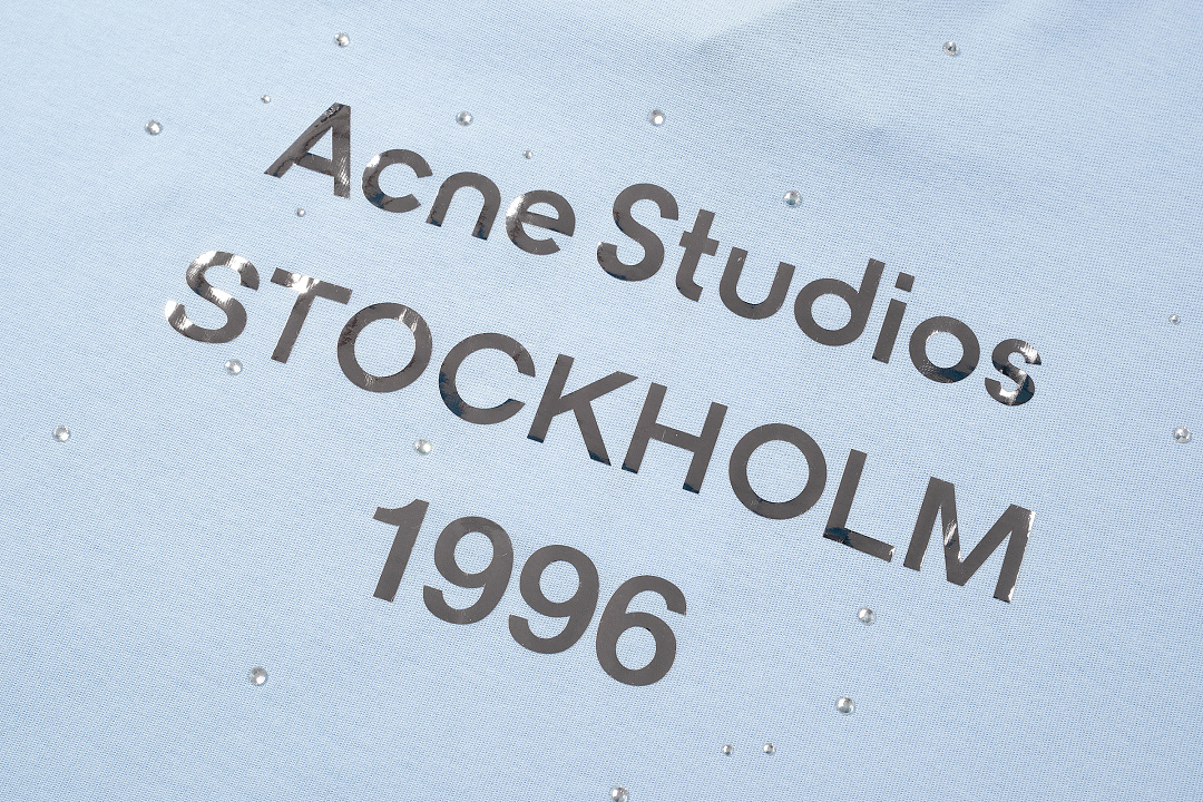 Acne Studios 158 AC Limited Exclusive Rhinestone LOGO Long Sleeve T Pink Black White Mountain Blue S-XL 8206# - Image 54