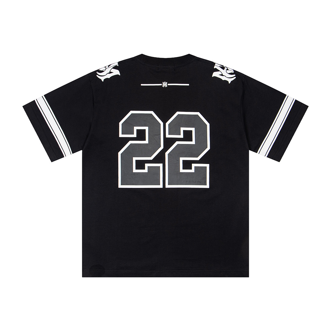 AMIRI 118 Wide Version Model Short Sleeve T Logo 22 Limited Exclusive Print High Wind Black White S M L XL 9909# - Image 4