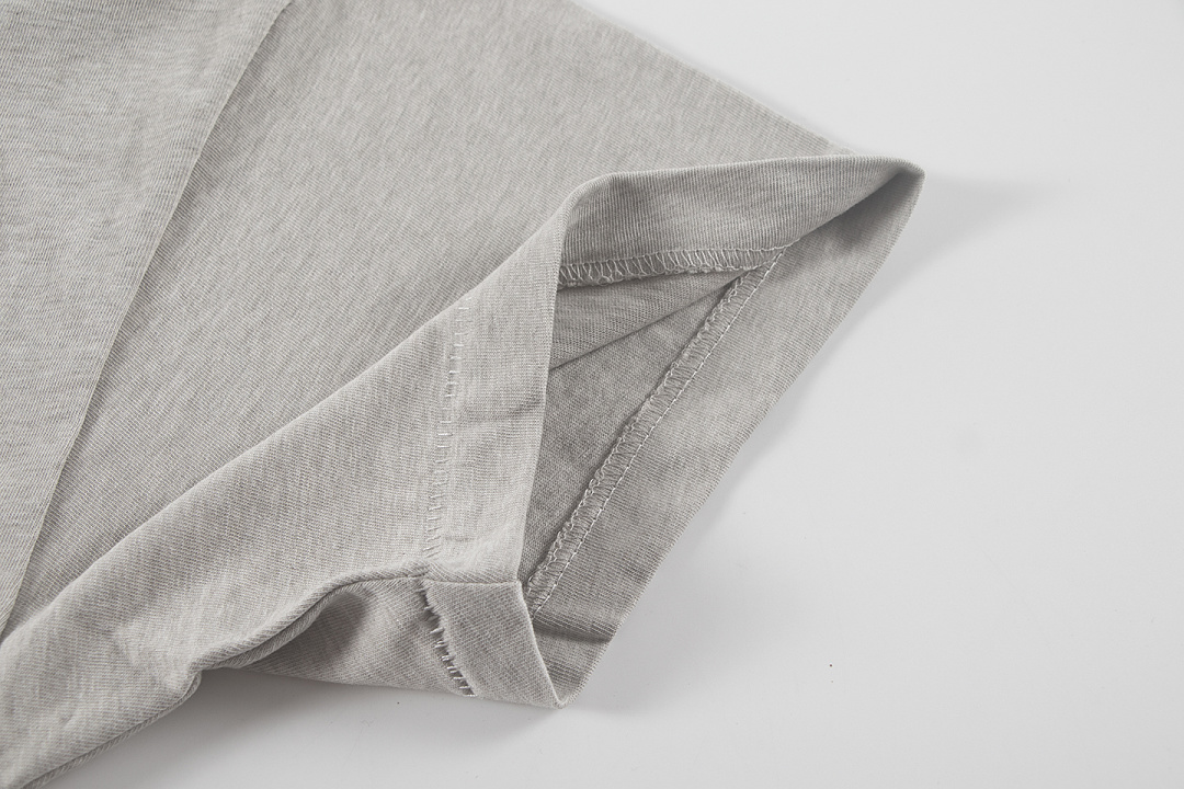 Essentials 118 SS25 Classic Hoodie Label Print Short Sleeve Silk Silver Gum : XS-XL (Grey Brown Oatmeal) - Image 51