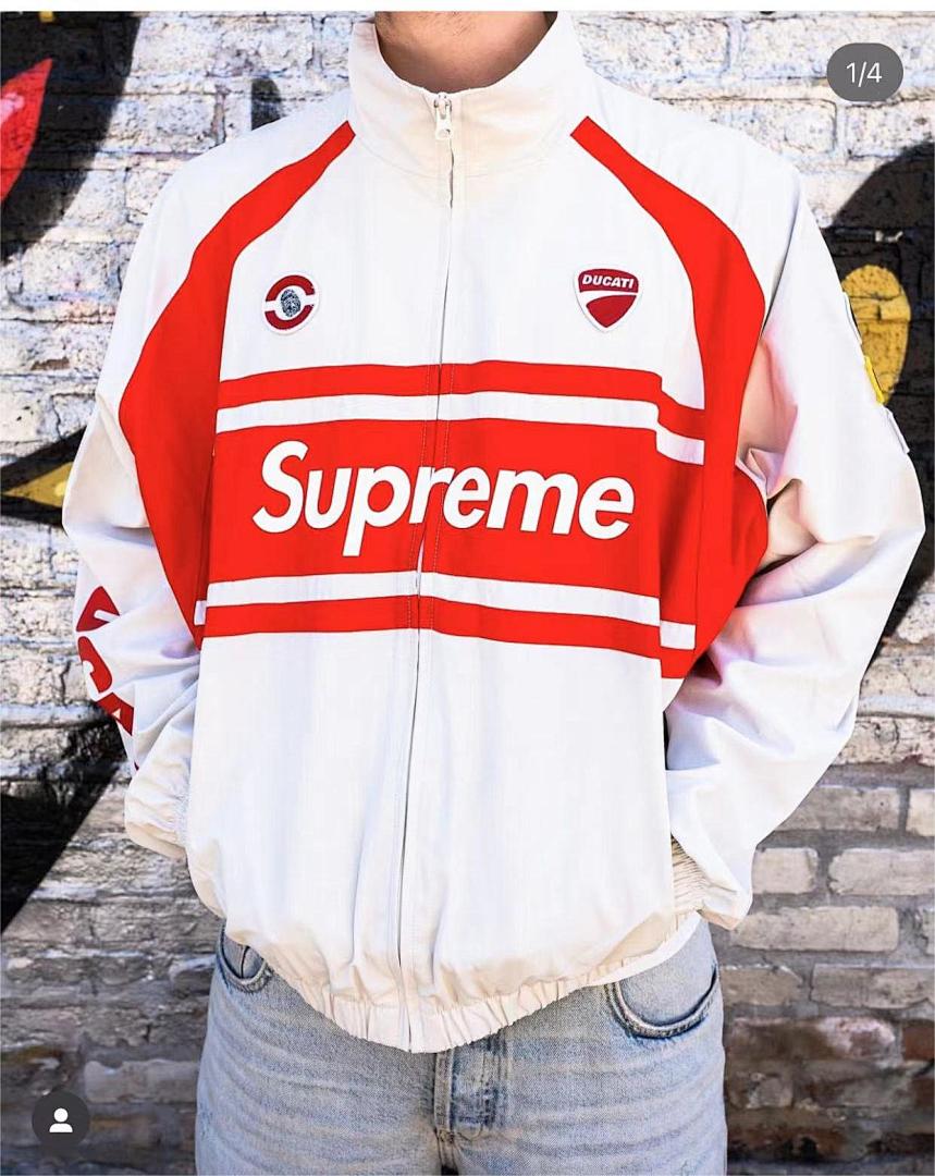 Balenciaga 468 Sup 24SS Ducati Khaki Collab Track Jacket Black White S M L - Image 10