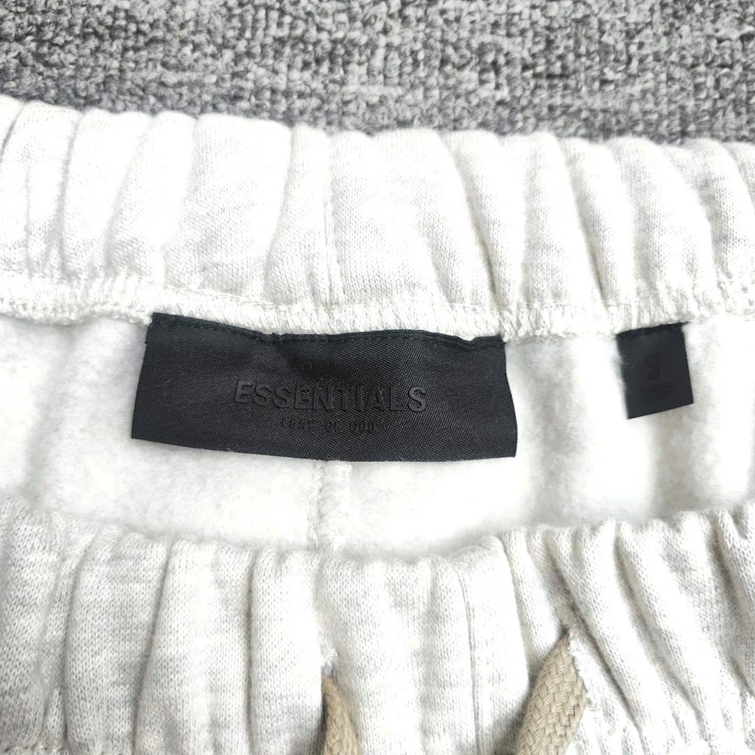 Essentials 178 Essx NBA Collab FW24 Sweatshorts Label Lace Up Short : Light Mist Grey Black :S-XL - Image 16