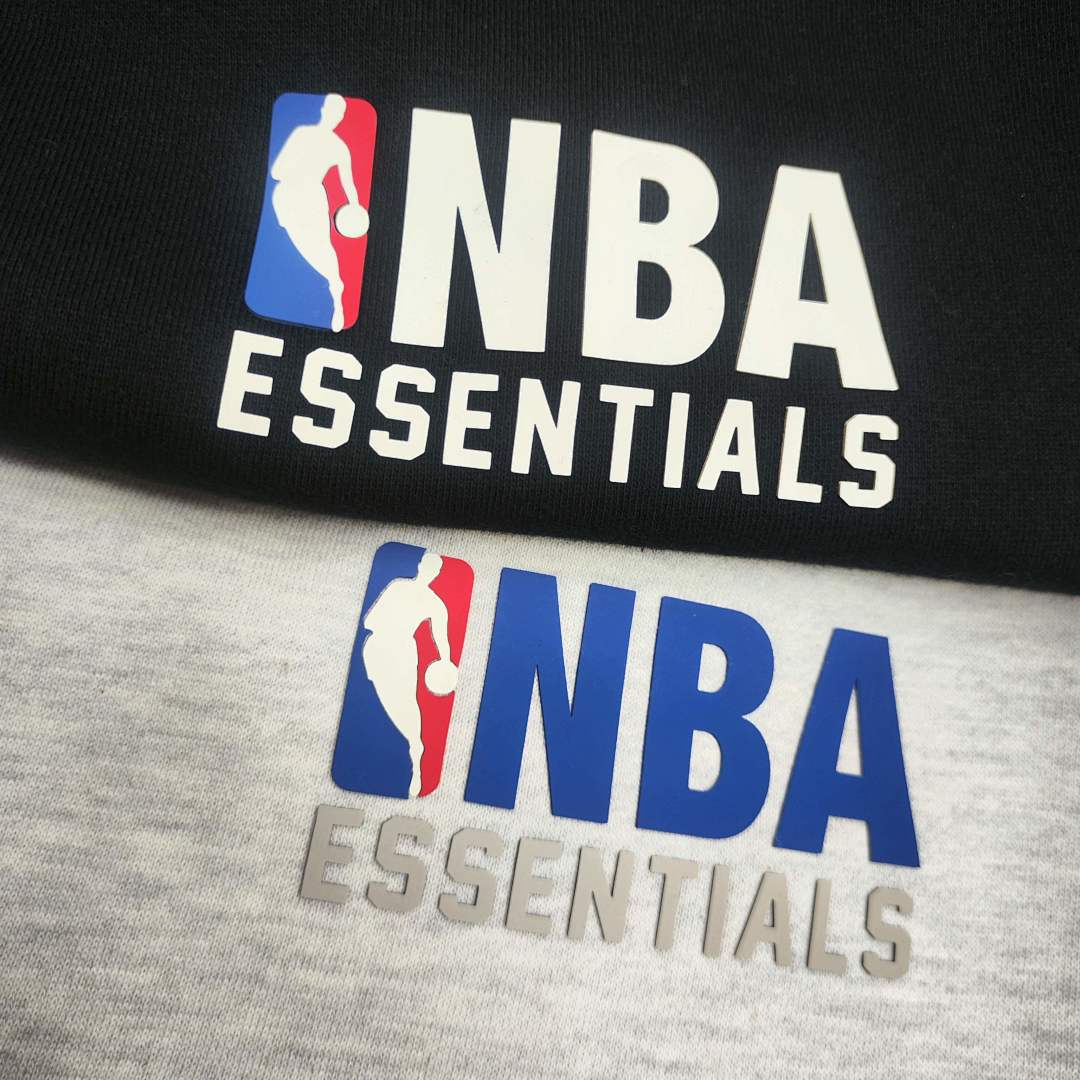 Essentials 178 Essx NBA Collab FW24 Sweatshorts Label Lace Up Short : Light Mist Grey Black :S-XL - Image 7