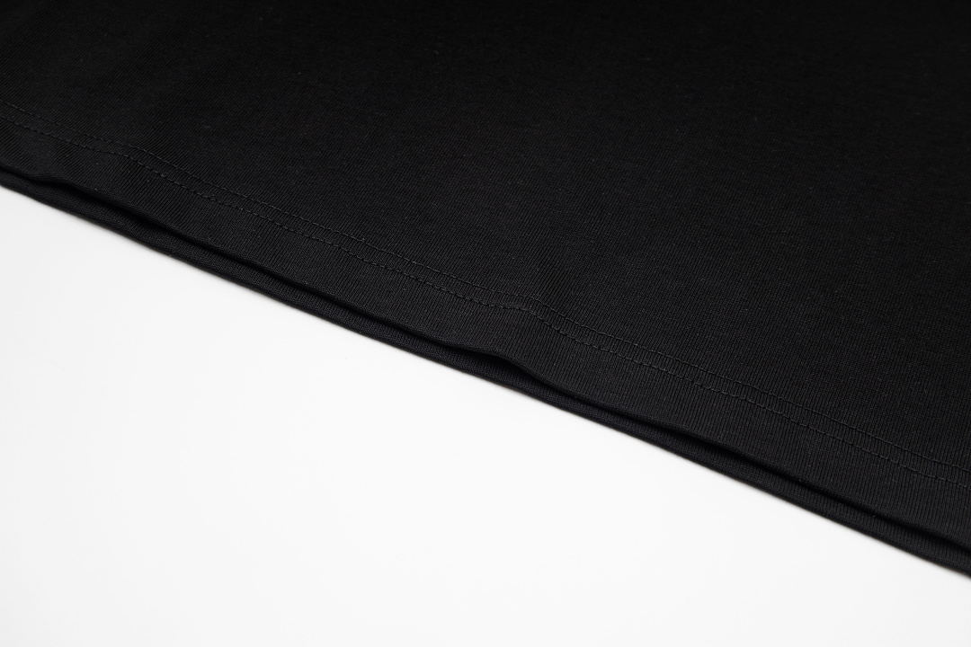 AMIRI 118 26Ss New Fleece Embroidered Short Sleeve T Black White S M L XL 9929# - Image 9