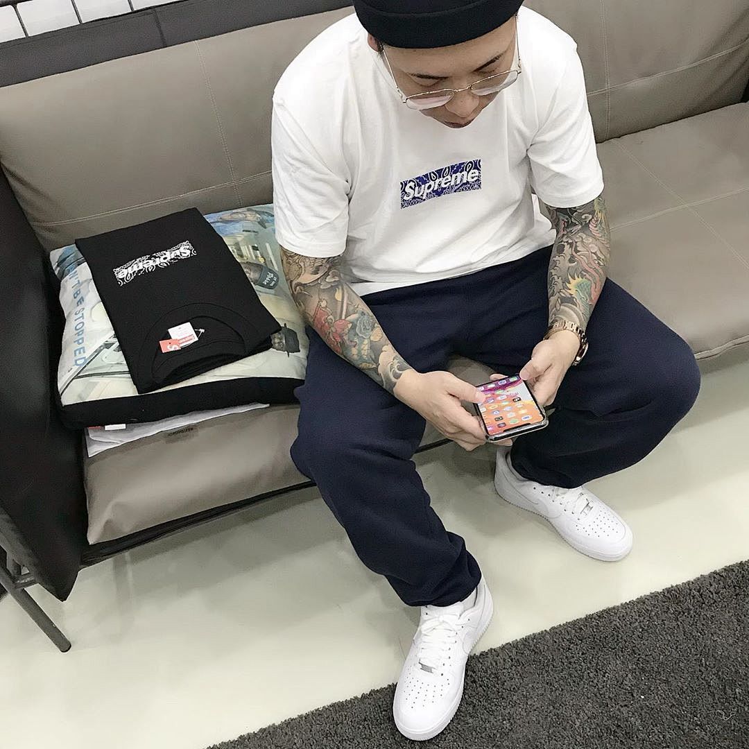 Supreme 118 Sup 19FW Bandana Box Logo Tee Fruit Floral Bogo Short Sleeve T Black White S M L XL - Image 57
