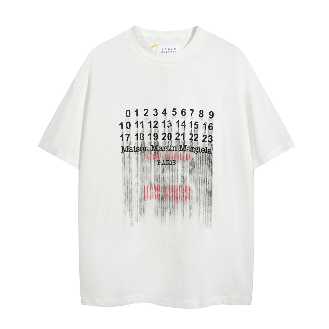 On Running 108 New Vogue × MM6 Maison Margiela LOGO Print Short Sleeve T Black White 46 48 50 52 3966# - Image 16