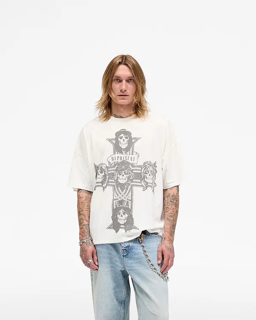 Represent 138 REPRESENT New High Mens Womens Top Wide Short Sleeve : S M L XL Water (White) - Image 29
