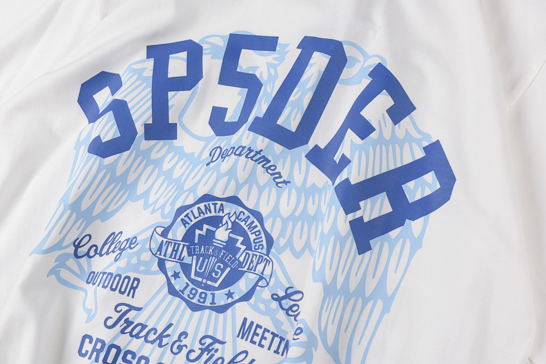 Sp5der 138 Sp5Der Worldwide 555555 Tee Print Short Sleeve Black White S-XL - Image 8