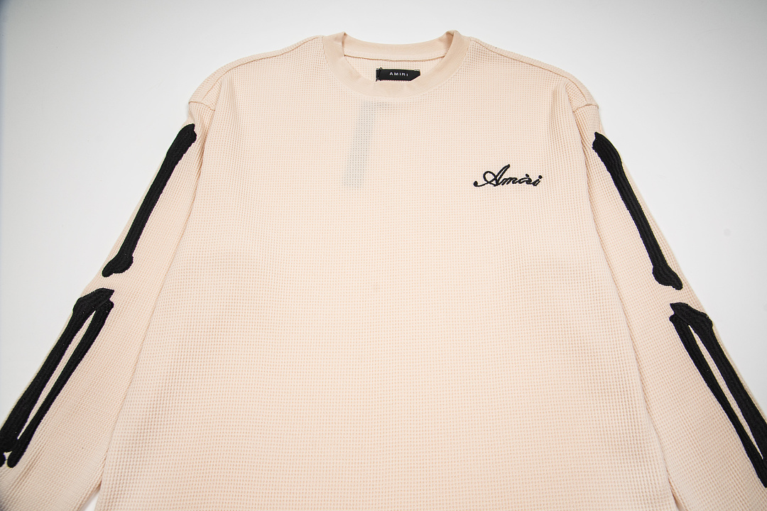 AMIRI 168 Wide Version Model Long Sleeve Black Apricot Light Grey S M L XL 601# - Image 16