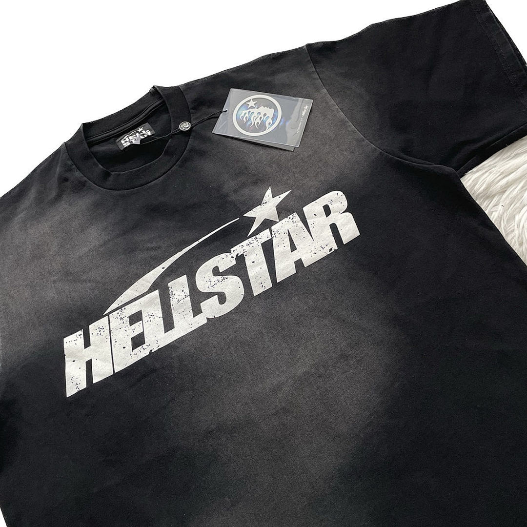 Hellstar 128 HELLSTAR STUDIOS Mens Womens Big Logo Solid Cotton Short Sleeve T Water Black S-M-L-XL - Image 9