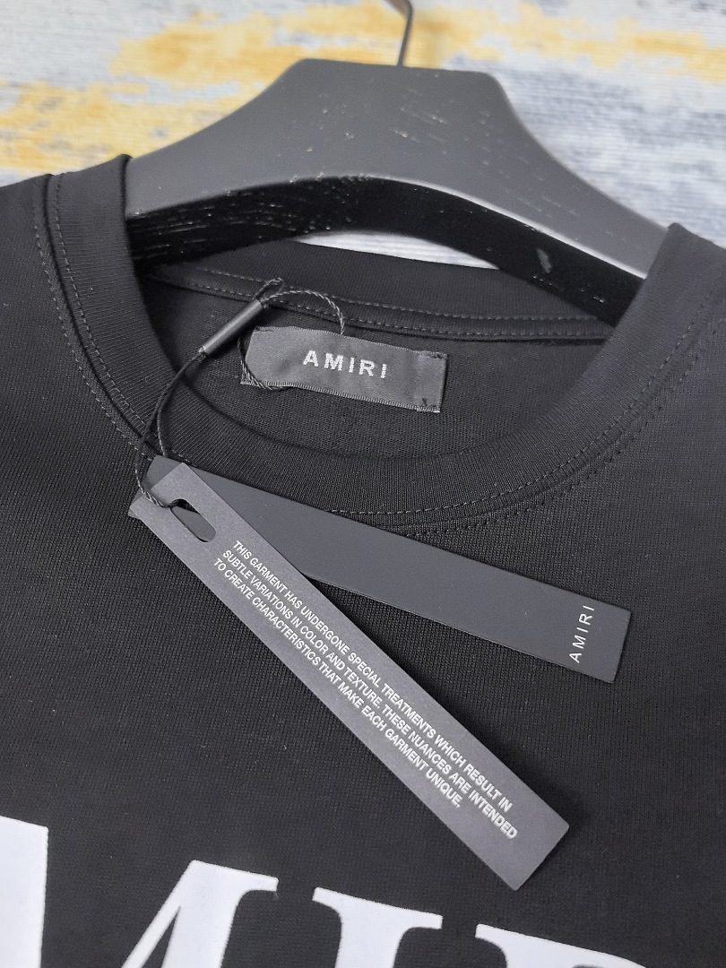 AMIRI 118 26Ss New Logo Print Short Sleeve T Black White S M L XL 9924# - Image 34