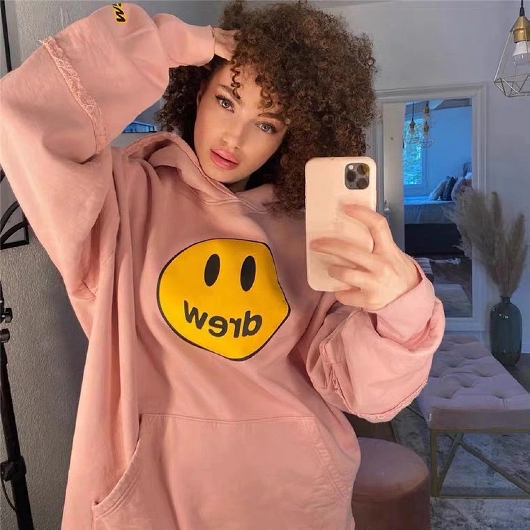 Off-White 218 Drew House 21Ss Mascot Deconstructed Hoodie Black Off White Pink S M L - Image 22