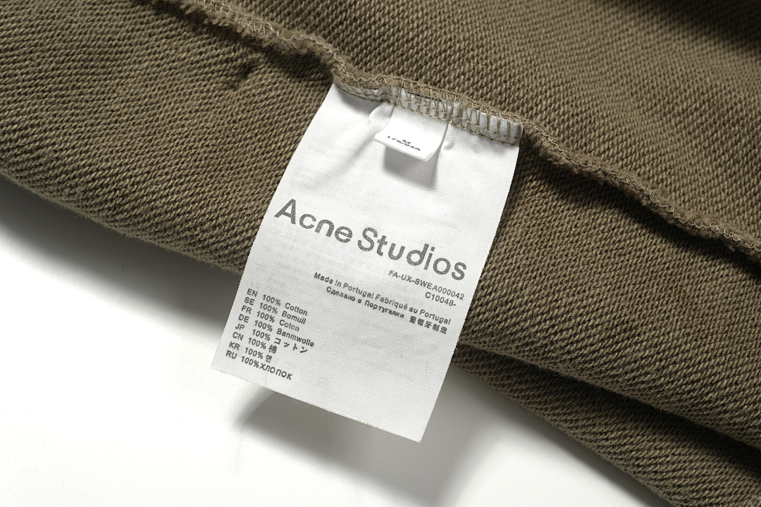 Acne Studios 218 AC Buckle LOGO Print Collar Military Green S-XL 3057# - Image 14