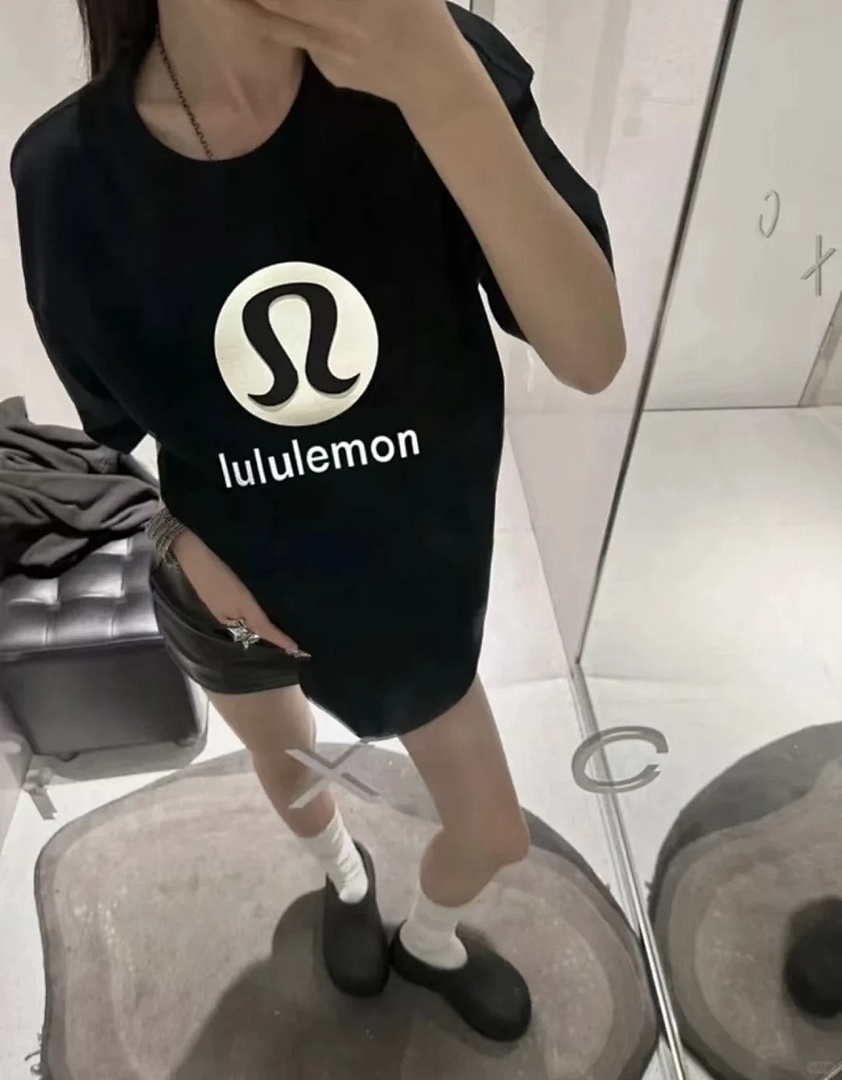 Unbranded 108 LULU Wind Label Logo Short Sleeve T Black S-XL L9100# - Image 18