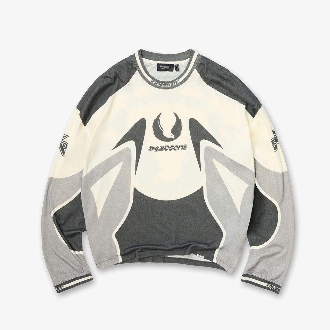 Represent 168 Represent × Belstaff Collab Long Sleeve : S M L XL Cream Apricot