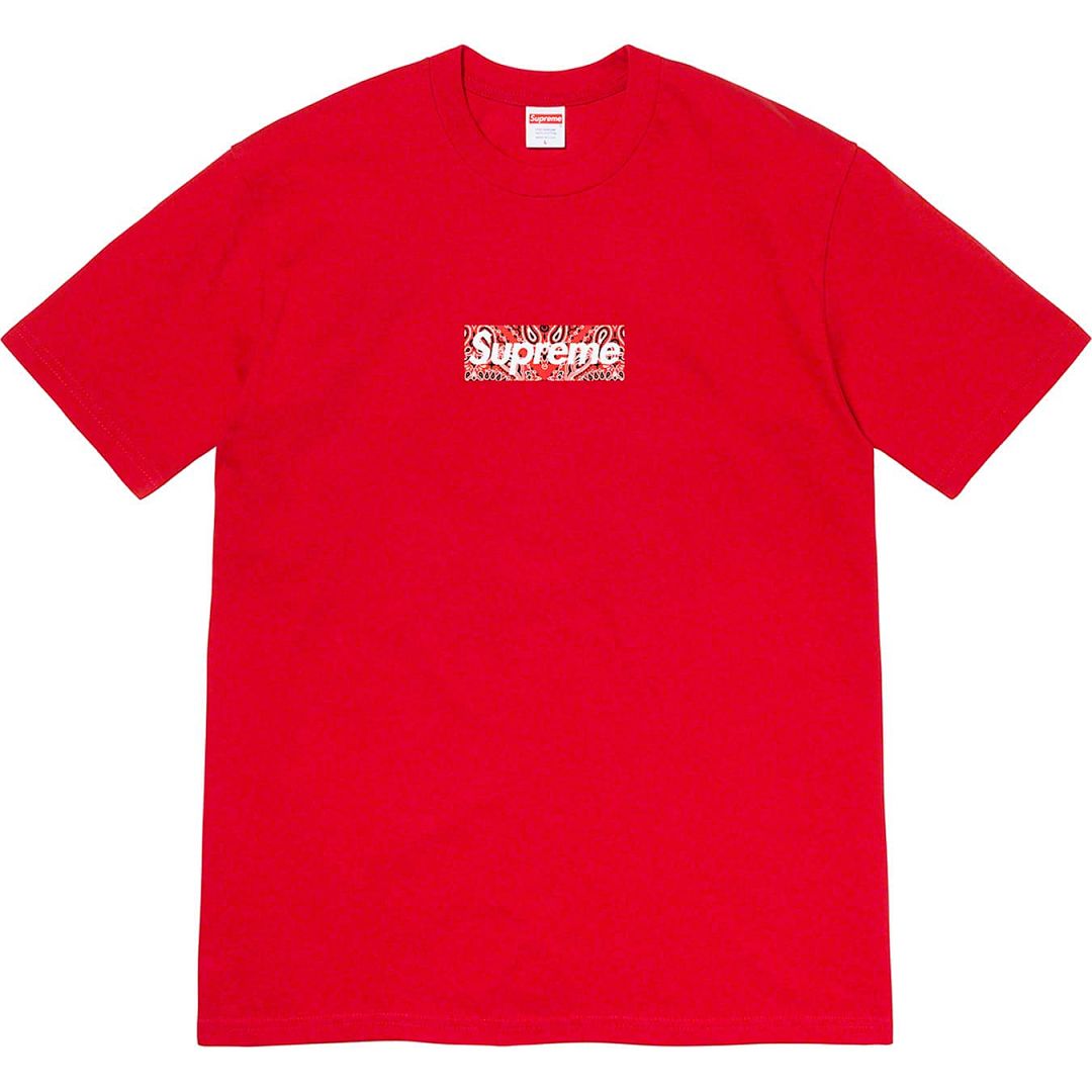 Supreme 118 Sup 19FW Bandana Box Logo Tee Fruit Floral Bogo Short Sleeve T Black White S M L XL - Image 36