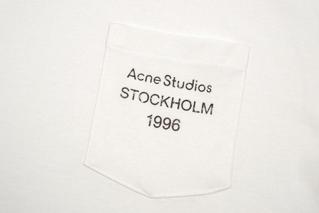 Acne Studios 118 AC LOGO Print Short Sleeve T Black White Brick Red S-XL 8096# - Image 38
