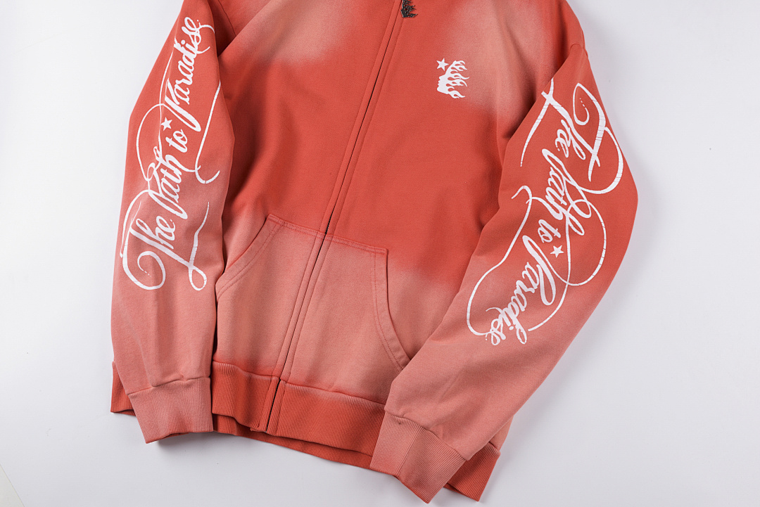 Hellstar 318 Hellstar Studios Path To Paradise Zip Up Hoodie Water Red S-XL - Image 6