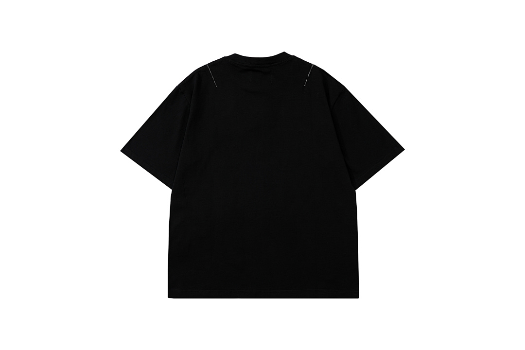Unbranded 108 VUJADE DARTED LOGO TEE Print Short Sleeve T Black White 1 2 3 4 3911# - Image 3