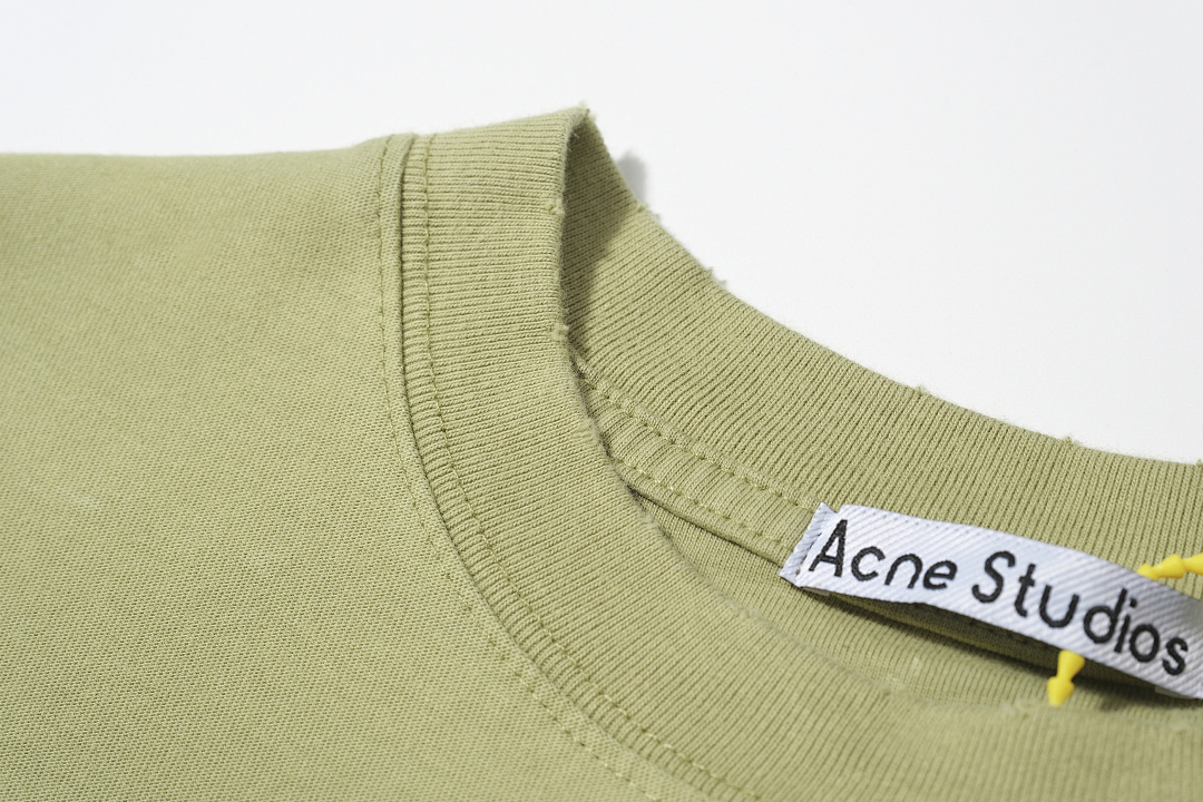Acne Studios 128 AC LOGO Print Long Sleeve T Pink Black White Olive Green Dark Blue Red Spring Purple S-XL 3286# - Image 73