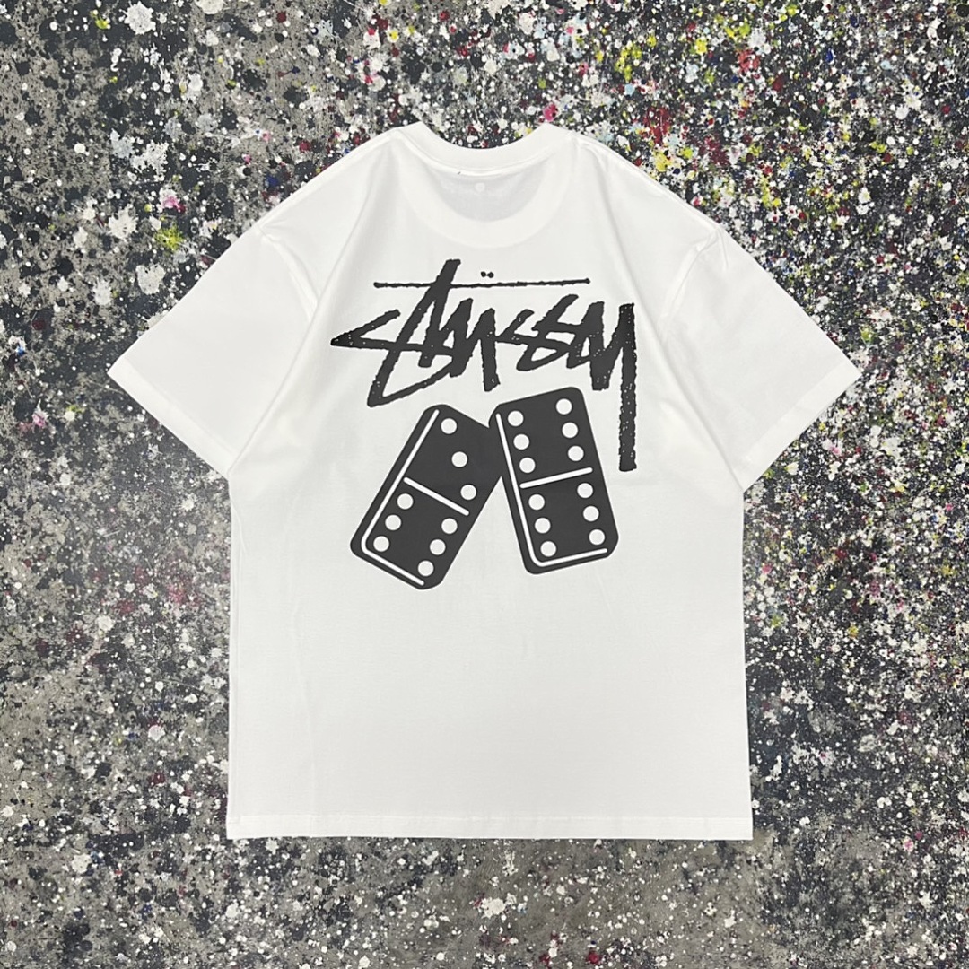 Stussy 108 Stu Short Sleeve Print T : Black White Green Yellow S Ｍ L XL - Image 15